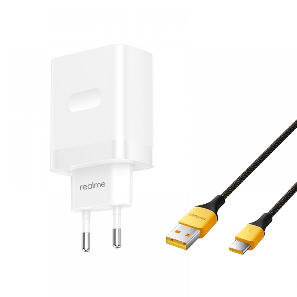 Realme 33W Orjinal USB Type-C Şarj Aleti + Data Kablosu